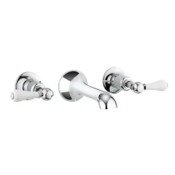 Crosswater Belgravia Lever 3 Hole Wall Mounted Basin Mixer