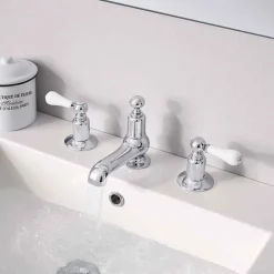 Crosswater Belgravia Lever 3 Hole Basin Mixer with Pop-Up Waste