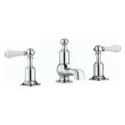 Crosswater Belgravia Lever 3 Hole Basin Mixer with Pop-Up Waste