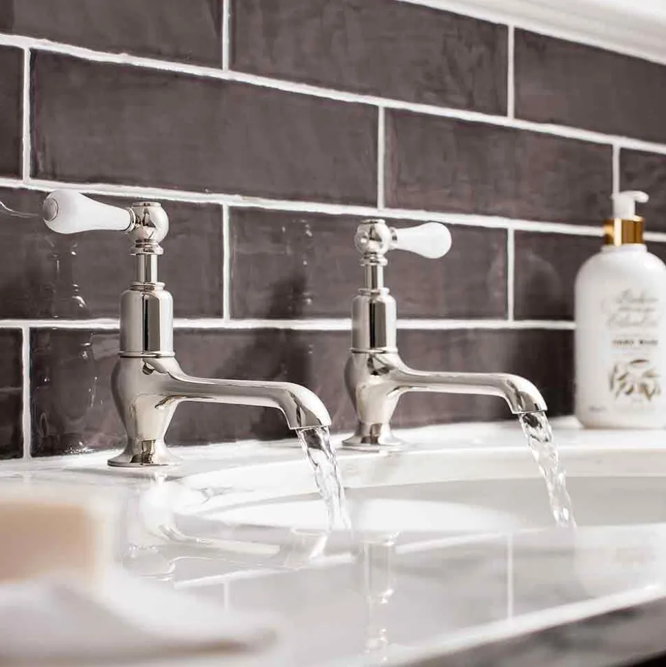 Crosswater Belgravia Lever Long Nose Basin Pillar Taps