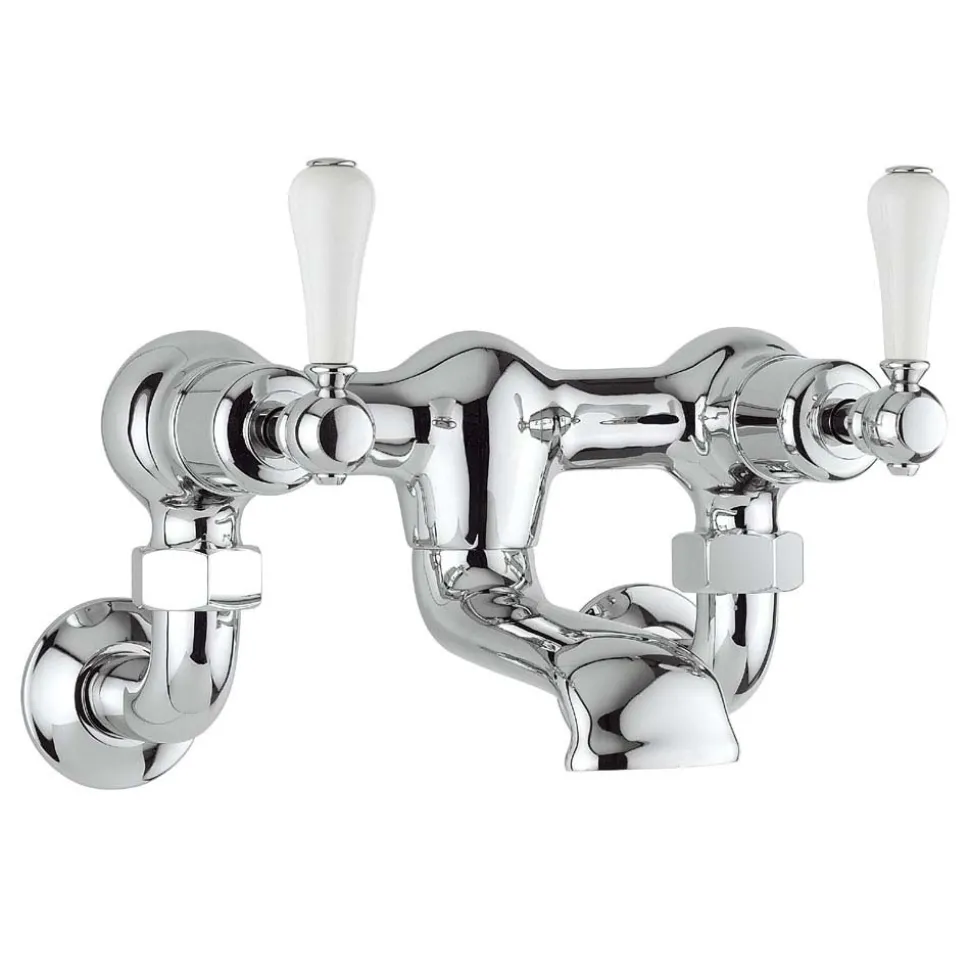 Crosswater Belgravia Lever Wall Mounted Bath Filler with Exposed Valves
