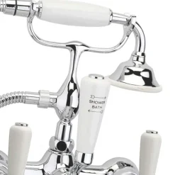 Crosswater Belgravia Lever Wall Mounted Bath Shower Mixer with Handset Kit