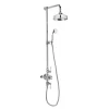 Crosswater Belgravia Multifunction Shower Valve with Slide Rail and Handset and Fixed Shower Head - 8 Inch Chrome Shower Head