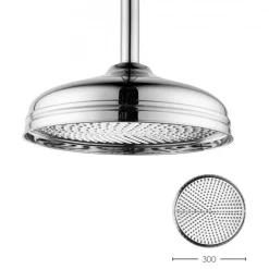 Crosswater Belgravia Multifunction Shower Valve with Slide Rail and Handset and Fixed Shower Head - 8 Inch Chrome Shower Head