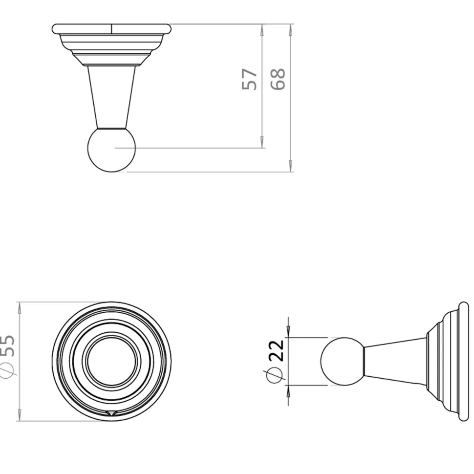 Crosswater Belgravia Single Robe Hook