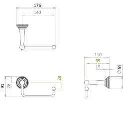Crosswater Belgravia Toilet Roll Holder