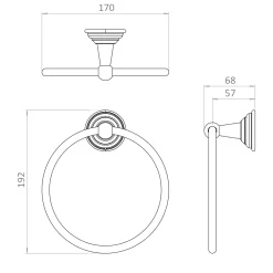 Crosswater Belgravia Towel Ring