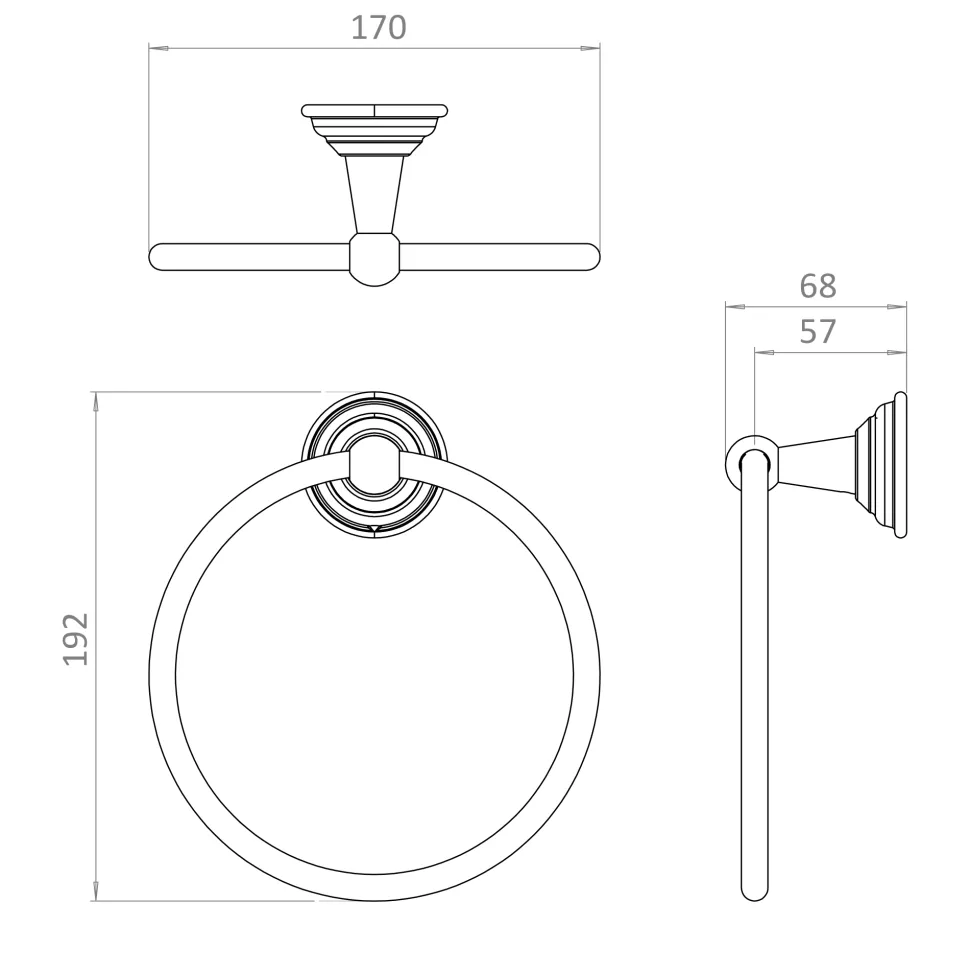 Crosswater Belgravia Towel Ring