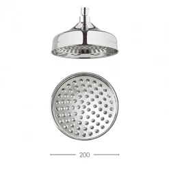 Crosswater Belgravia Traditional Fixed Shower Head - Multiple Sizes
