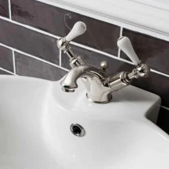 Crosswater Belgravia Twin Lever Mono Basin Mixer & Pop-Up Waste