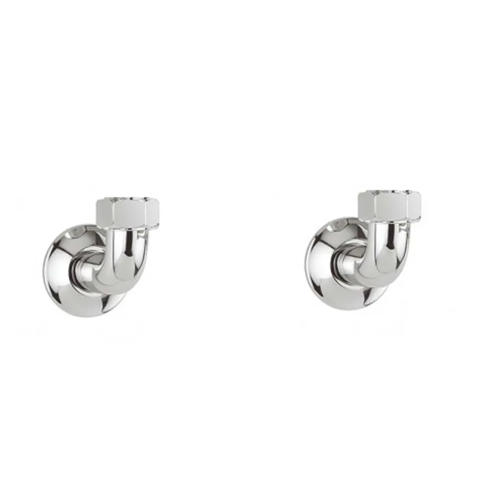 Crosswater Belgravia Wall Unions - Chrome