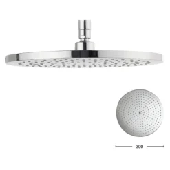 Crosswater Central 300mm Fixed Head Brass