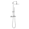 Crosswater Central Thermostatic Exposed Shower Kit With Height Adjustable Rigid Riser - Polished Chrome
