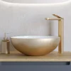 Crosswater Circus Brushed Brass Effect 400mm Round Countertop Basin