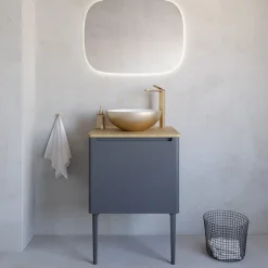 Crosswater Circus Brushed Brass Effect 400mm Round Countertop Basin