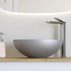 Crosswater Circus Brushed Nickel 400mm Round Countertop Basin