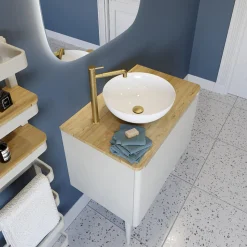 Crosswater Circus White Round Countertop Basin
