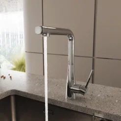 Crosswater Cucina Cook Pull Out Single Lever with Dual Function Kitchen Mixer Tap
