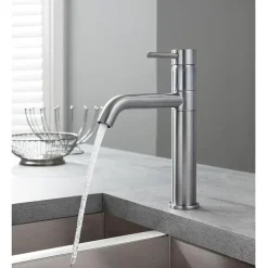Crosswater Cucina Design Monobloc Kitchen Mixer - Brushed Stainless Steel