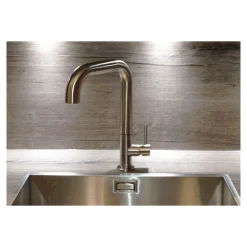 Crosswater Cucina Tube Single Lever Kitchen Mixer - Brushed Stainless Steel