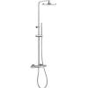 Crosswater Curve Exposed Thermostatic Shower Valve with Rigid Riser & Handset Kit