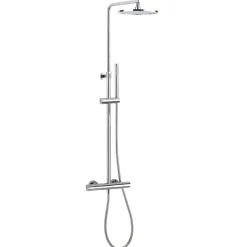 Crosswater Curve Exposed Thermostatic Shower Valve with Rigid Riser & Handset Kit