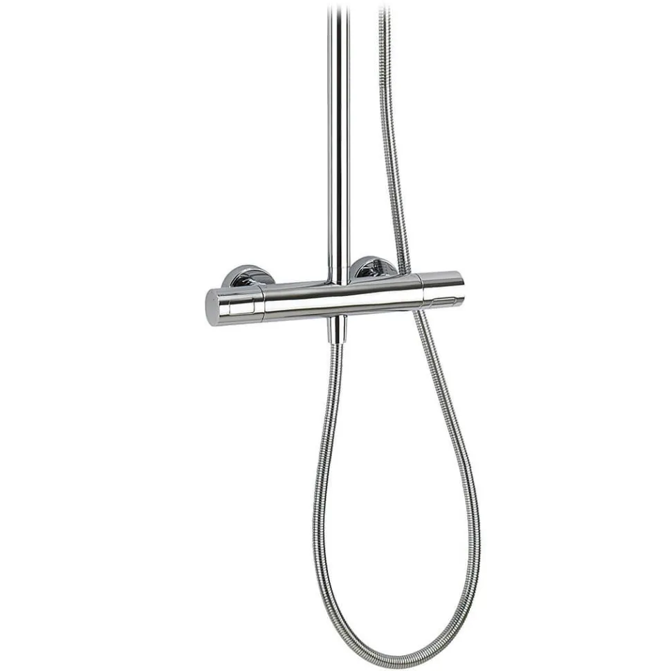 Crosswater Curve Exposed Thermostatic Shower Valve with Rigid Riser & Handset Kit