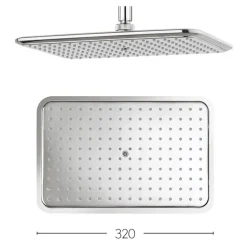 Crosswater Essence High Density ABS 320mm Fixed Shower Head