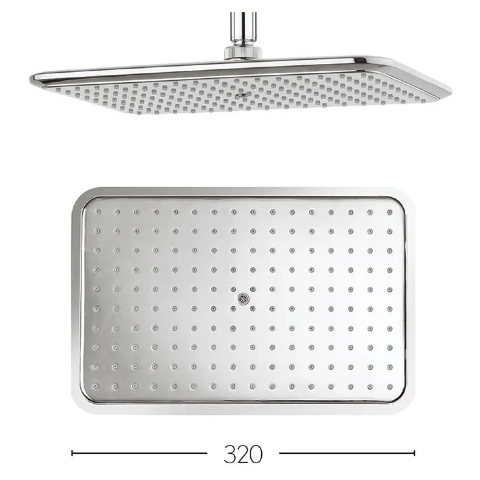 Crosswater Essence High Density ABS 320mm Fixed Shower Head