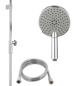 Crosswater Ethos Push Button Slide Rail Kit with Easy Clean Hose & 3 Mode Shower Handset