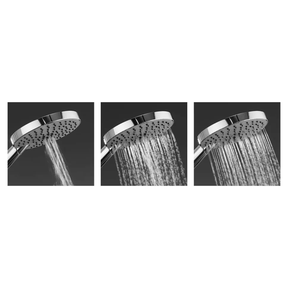 Crosswater Ethos Push Button Slide Rail Kit with Easy Clean Hose & 3 Mode Shower Handset