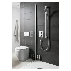 Crosswater Ethos Push Button Slide Rail Kit with Easy Clean Hose & 3 Mode Shower Handset