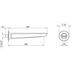 Crosswater Foile Bath Spout