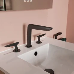 Crosswater Foile Deck Mounted 3 Hole Basin Mixer Tap
