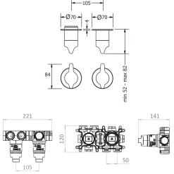 Crosswater Foile Module 3 Outlet Shower Valve