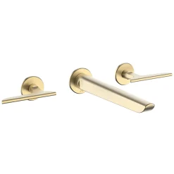 Crosswater Foile Wall Mounted 3 Hole Basin Mixer Tap