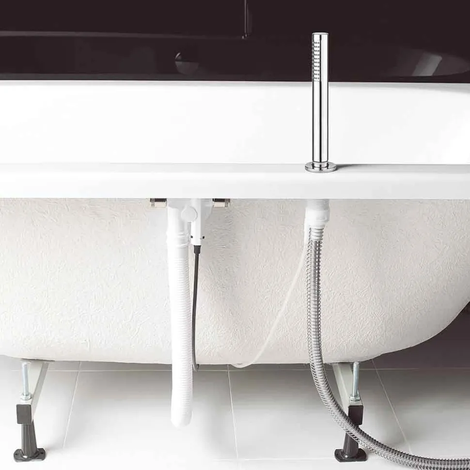 Crosswater Follow Me Shower Handset & Hose with Estucheon & Waste Drain