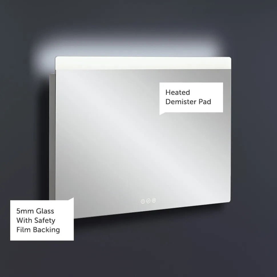 Crosswater Glide II Dimmable Illuminated Mirror with Demister & Colour Change LED's - 500, 800 & 1000mm