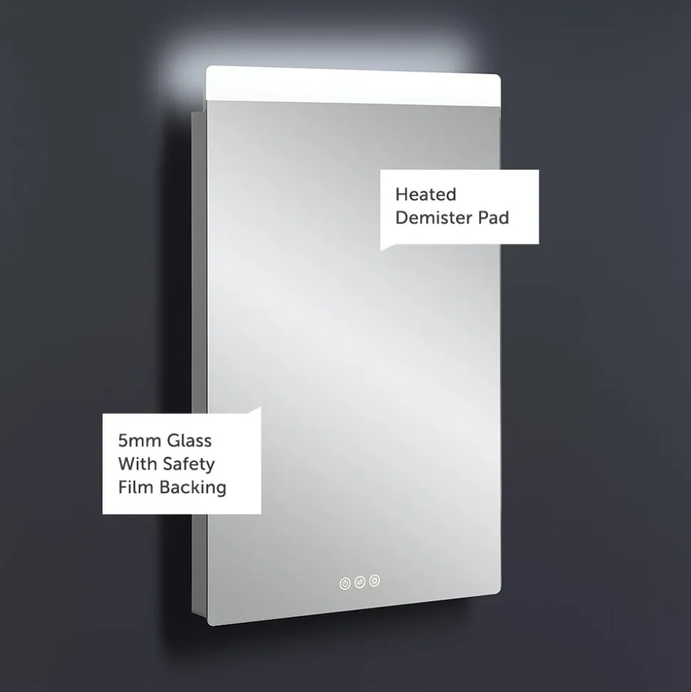 Crosswater Glide II Dimmable Illuminated Mirror with Demister & Colour Change LED's - 500, 800 & 1000mm
