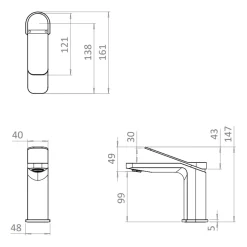 Crosswater Glide II Mono Basin Mixer Tap