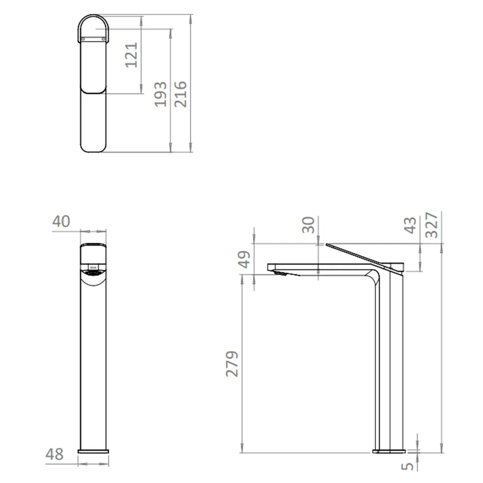 Crosswater Glide II Tall Basin Mixer Tap
