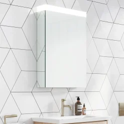 Crosswater Image Illuminated Mirror Cabinet with Shaver Socket & Colour Change LED's - 500, 700 & 900mm