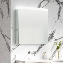 Crosswater Image Illuminated Mirror Cabinet with Shaver Socket & Colour Change LED's - 500, 700 & 900mm