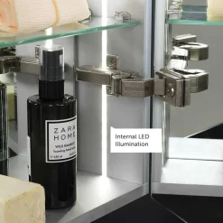 Crosswater Image Illuminated Mirror Cabinet with Shaver Socket & Colour Change LED's - 500, 700 & 900mm