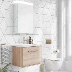 Crosswater Image Illuminated Mirror Cabinet with Shaver Socket & Colour Change LED's - 500, 700 & 900mm