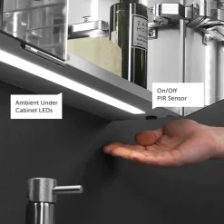 Crosswater Image Illuminated Mirror Cabinet with Shaver Socket & Colour Change LED's - 500, 700 & 900mm