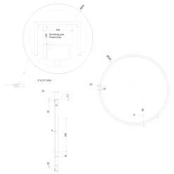 Crosswater Infinity Round Framed Illuminated Mirror with Colour Change LED - 500mm, 600mm & 700mm