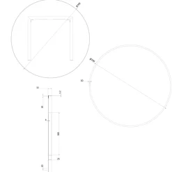 Crosswater Infinity Round Framed Mirror with Demister Pad - 500mm, 600mm & 700mm
