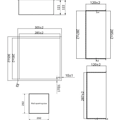 Crosswater Inset Shower Niche 305 x 305mm