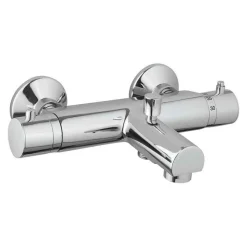 Crosswater Kai Exposed Thermostatic Bath Shower Mixer with Integrated Bath Spout